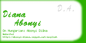 diana abonyi business card